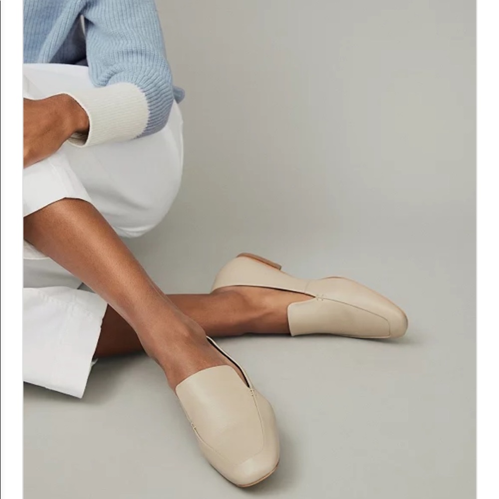 *NWT Square Toe Leather Slip On Oxford Loafer by the White Company